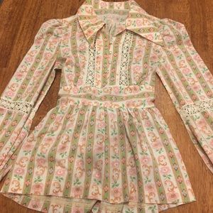 1970s Prairie shirt Gunne Sax like